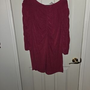 Elegant Pink Ruched Dress